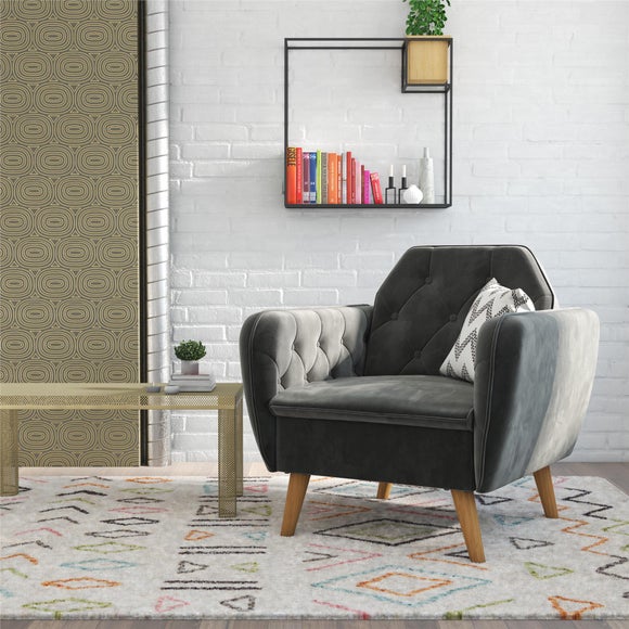 Dunelm navy velvet chair hot sale