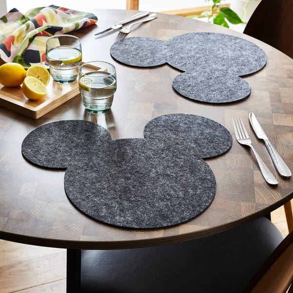 Set of 2 Disney Mickey Mouse Felt Placemats image 1 of 4