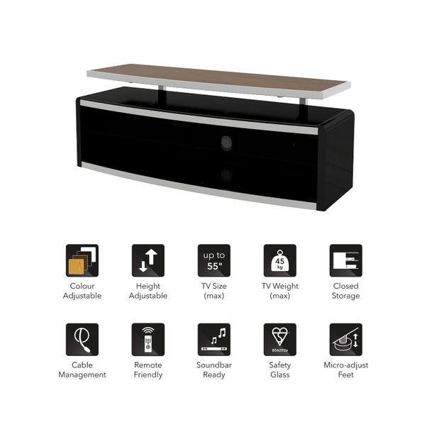 Stage Wide TV Stand Dunelm solomon-wide-tv-unit-black-made-tv-unit-furniture-design