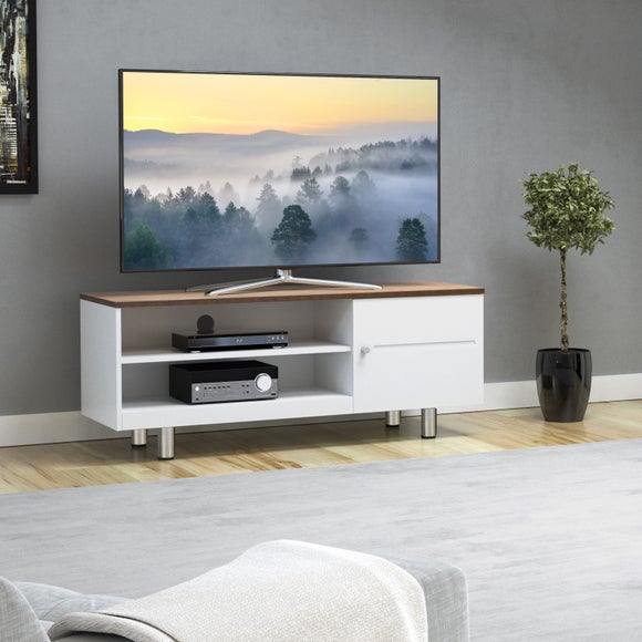 White tv unit 120cm outlet wide