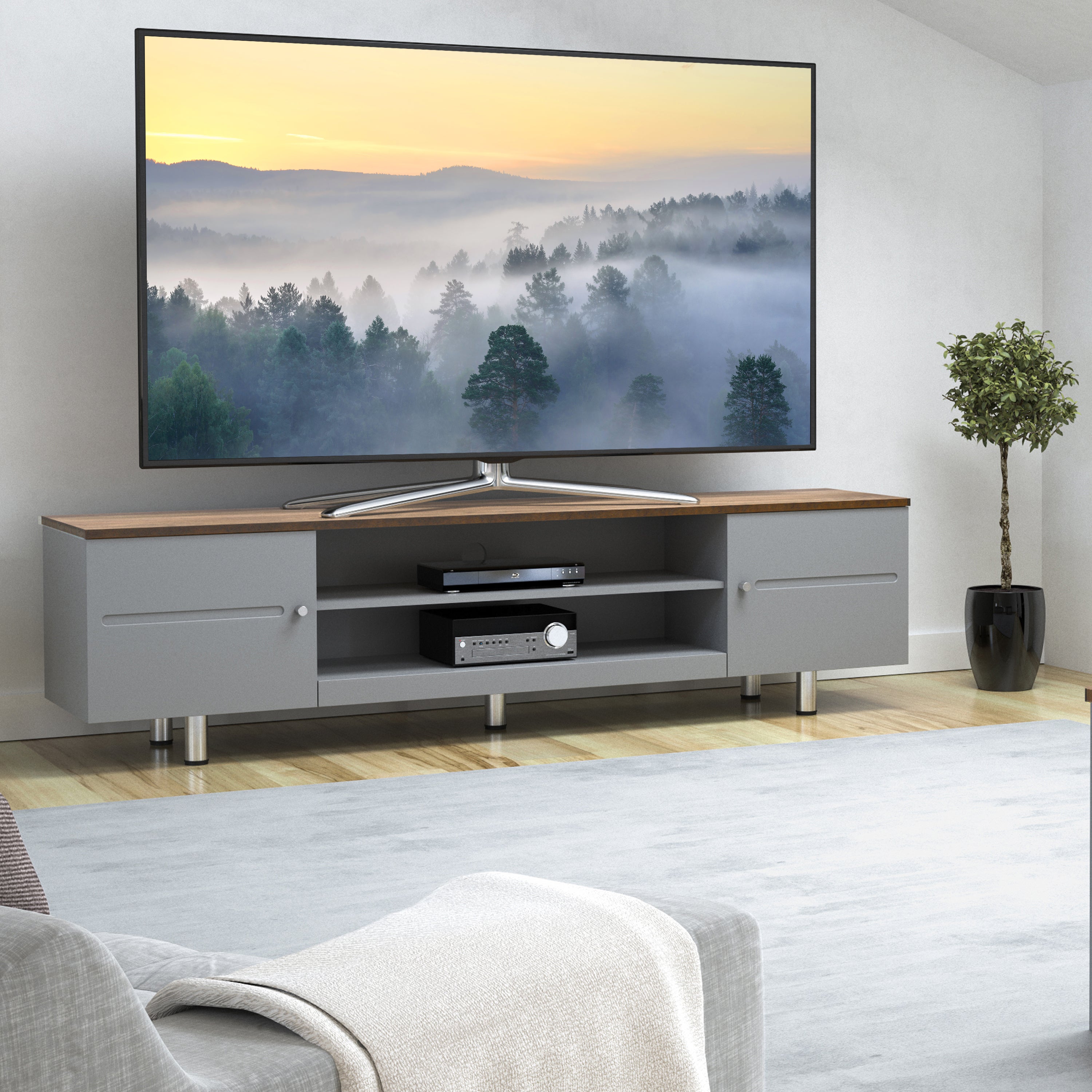 White Sands Wide Tv Stand 190cm Grey