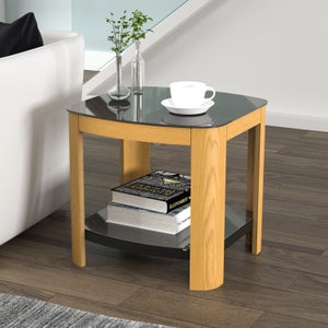 Affinity Real Curved Side Table- Wood