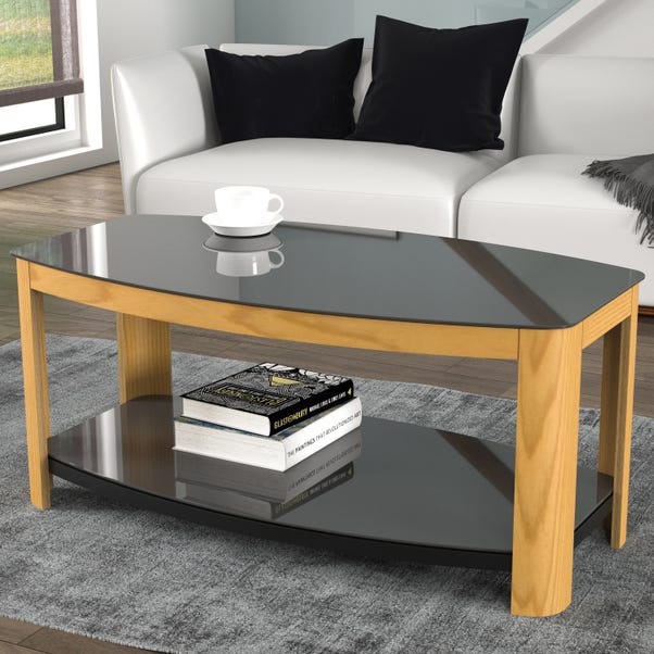 Affinity Real Curved Wood Coffee Table FT100AFFO image 1 of 4