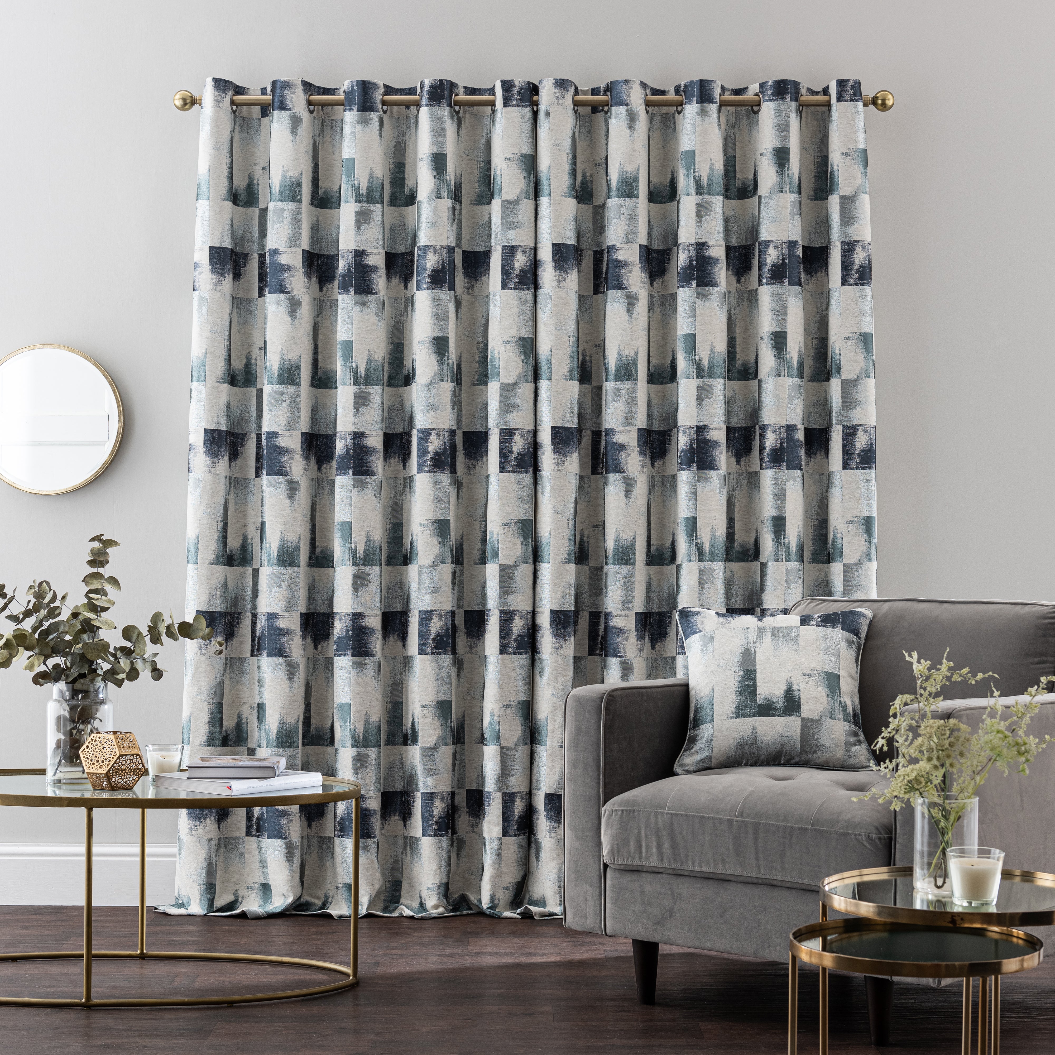 Belgravia Navy Eyelet Curtains Dunelm