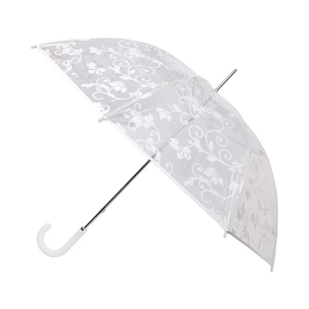 totes White Floral Scroll Walker Umbrella  image 1 of 3
