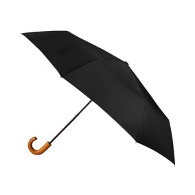 totes Eco Wood Crook Handle Umbrella 