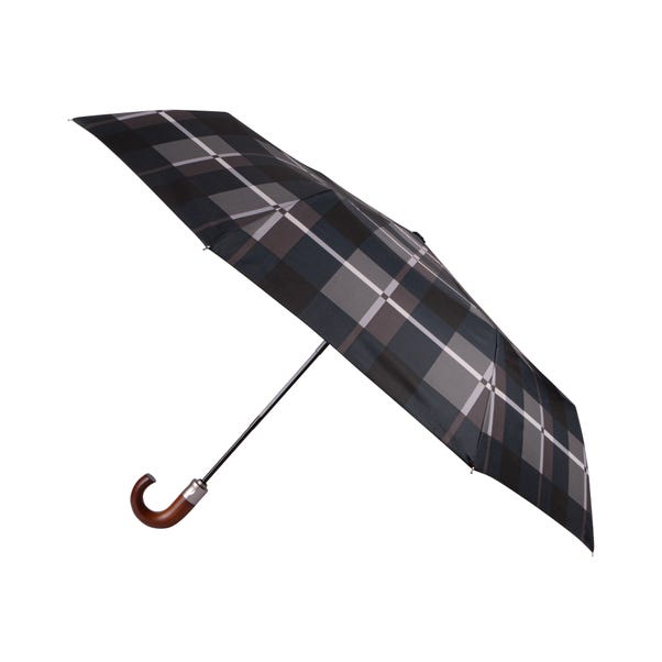 totes Xtra Strong Automatic Checked Crook Umbrella  image 1 of 3
