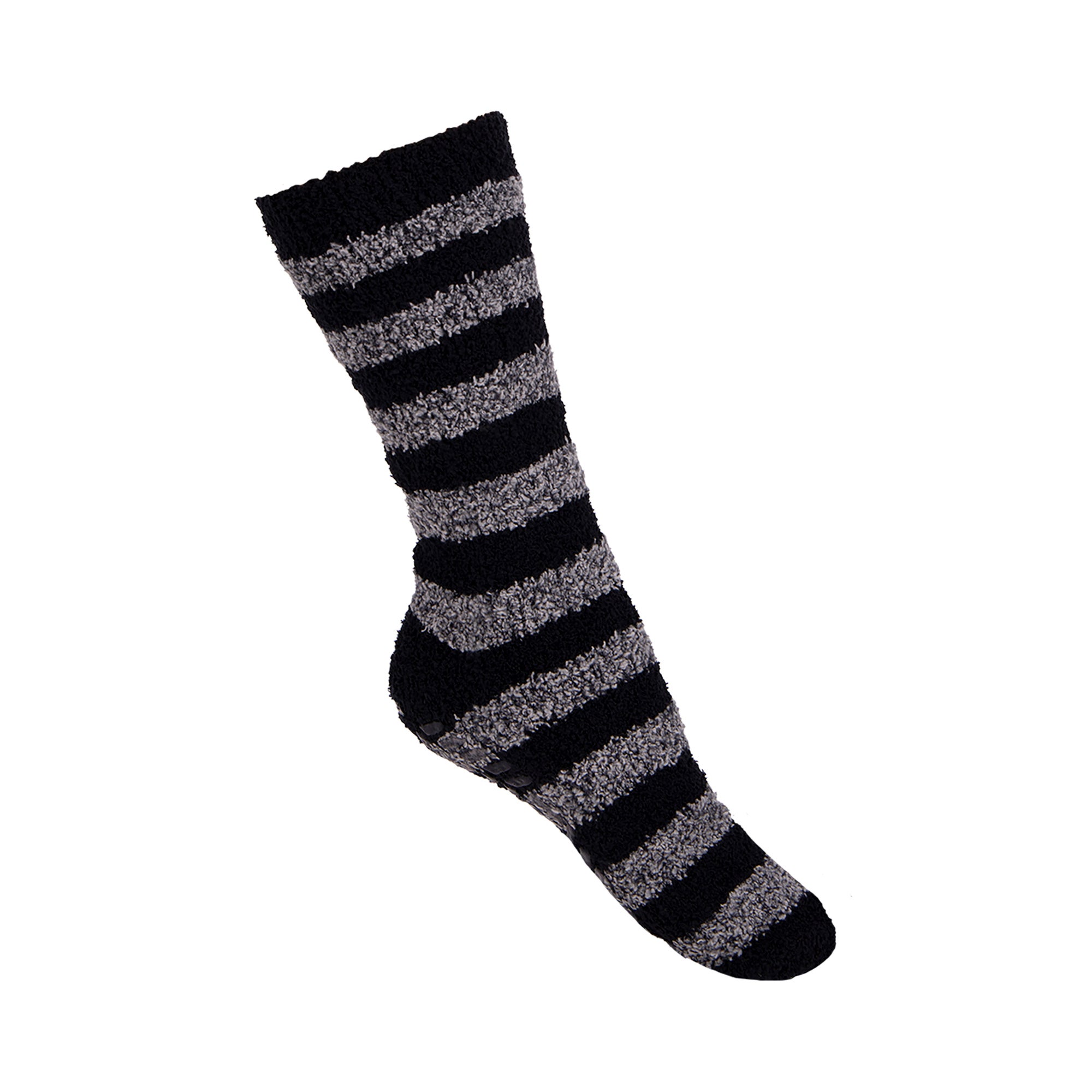 Set of 2 totes Black & Grey Super Soft Mens Slipper Socks | Dunelm