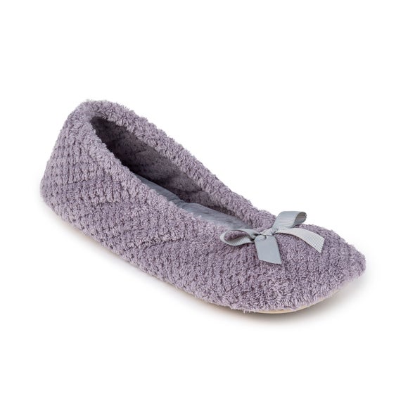 Isotoner Popcorn Ballet: Pantofole Donna Morbide In Spugna, Suola Scamosciata Antiscivolo, Lavabili In Lavatrice