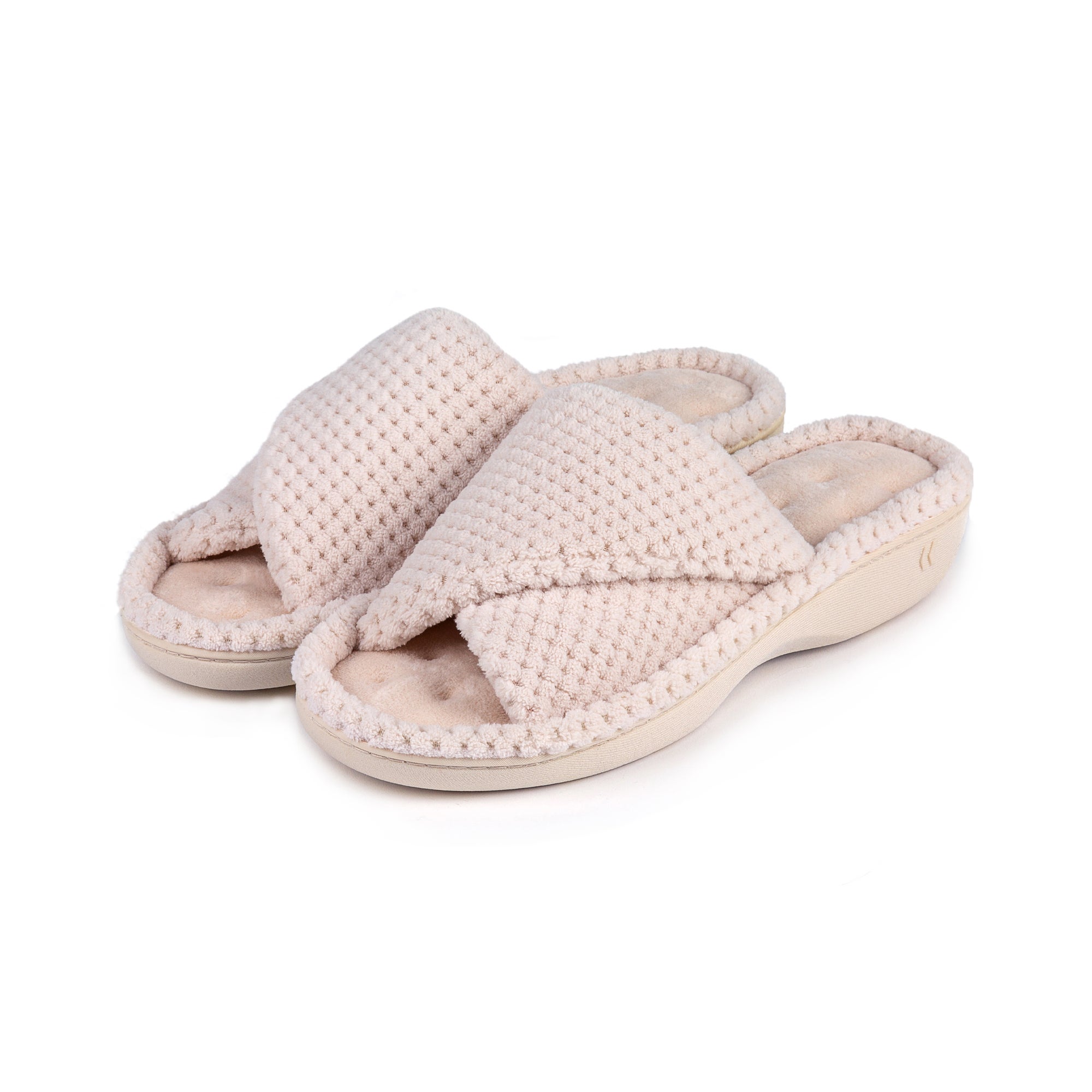 totes Isotoner Popcorn Open Toe Slippers | Dunelm