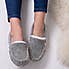 totes Isotoner Faux Fur Lined Felt Ladies Moccasin Slippers Grey undefined