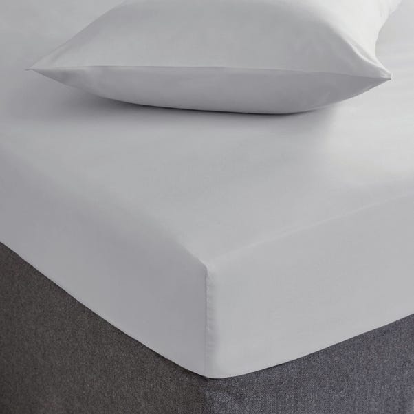 Soft and Easycare 28cm Fitted Sheet Silver undefined