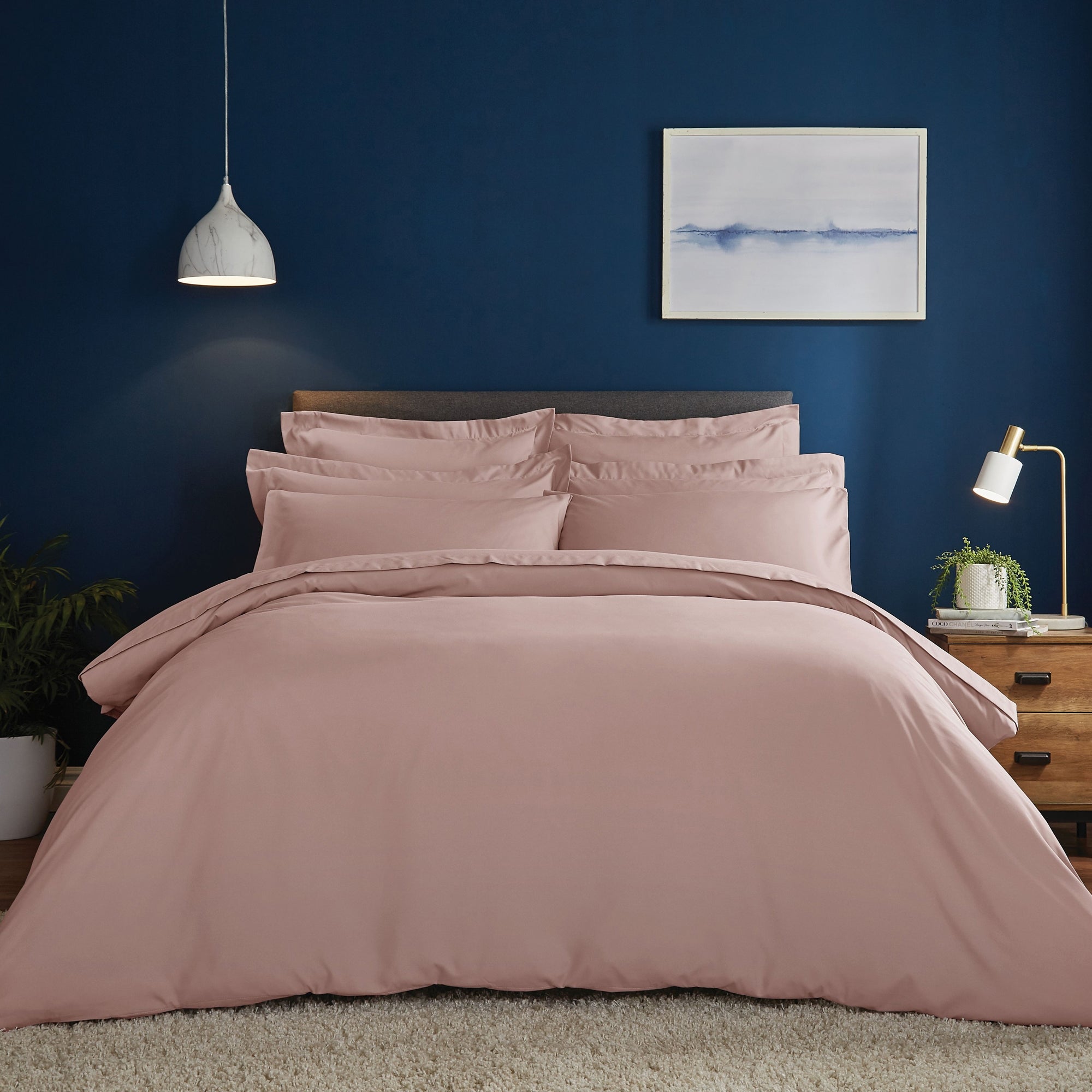 Image of Fogarty Soft Touch Dusty Pink Duvet Cover and Pillowcase Set Pink