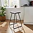 Alfie PU Leather Bar Stool Faux Leather Grey