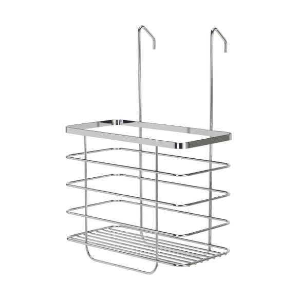 Hook Over Chrome Shower Screen Caddy Dunelm