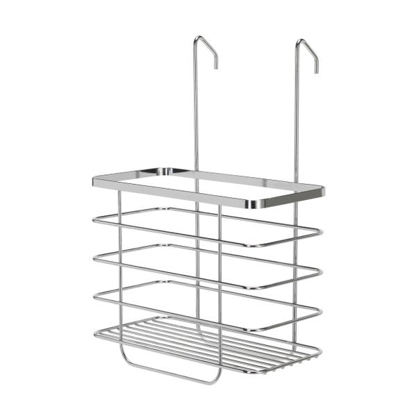 Hook Over Chrome Shower Screen Caddy image 1 of 3