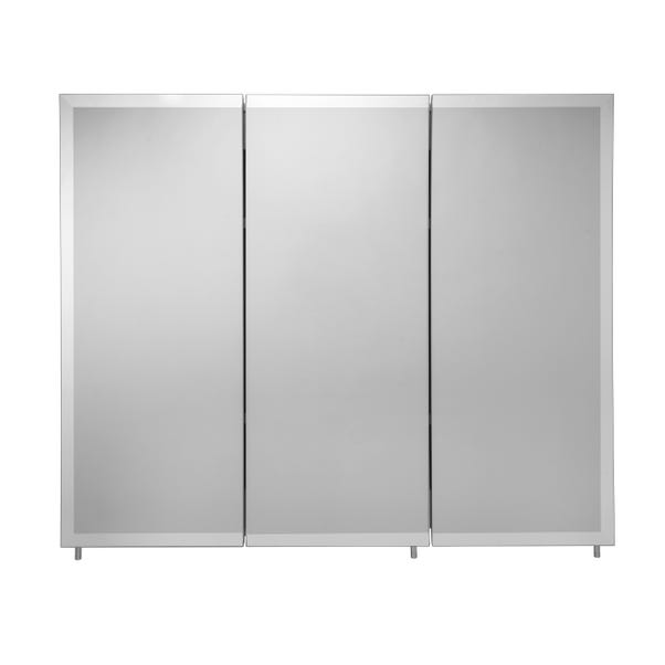 Westbourne White Triple Door Tri-View Steel Cabinet image 1 of 4