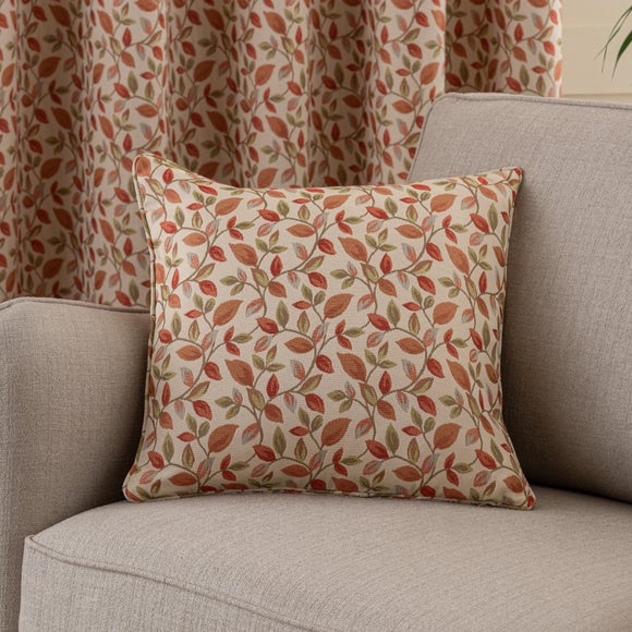 Dianna Terracotta Eyelet Curtains | Dunelm