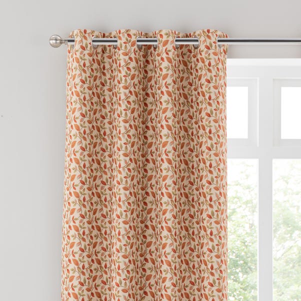 Dianna Terracotta Eyelet Curtains image 1 of 7