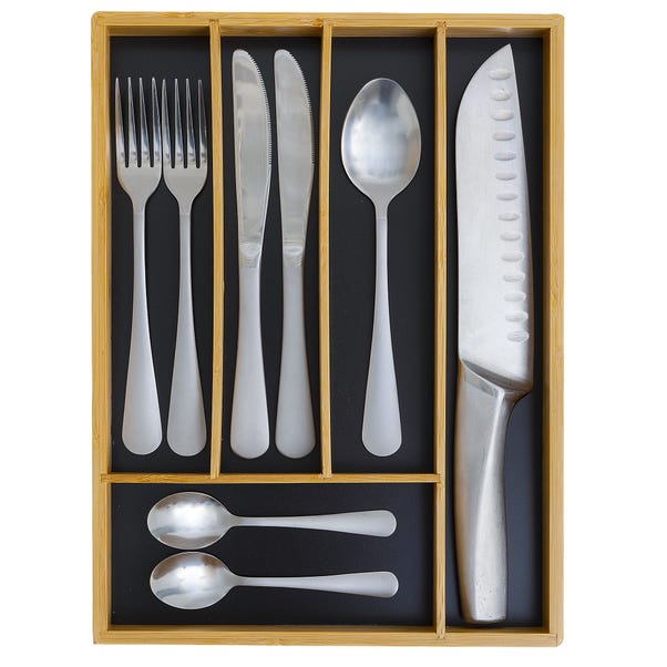 Bamboo Cutlery Drawer Organiser image 1 of 3