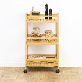 Linha Bamboo Square Kitchen Trolley