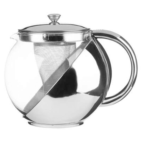 Stainless Steel 1.1L Infuser Glass Teapot image 1 of 3