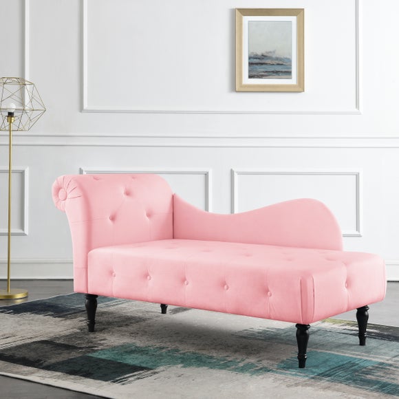 Wisteria Velvet Chaise Longue Dunelm