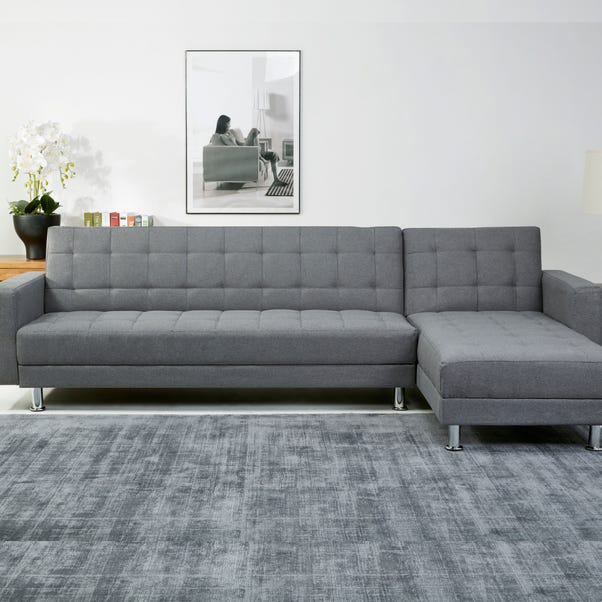 Lukas 4 Seater Corner Sofa Bed Grey