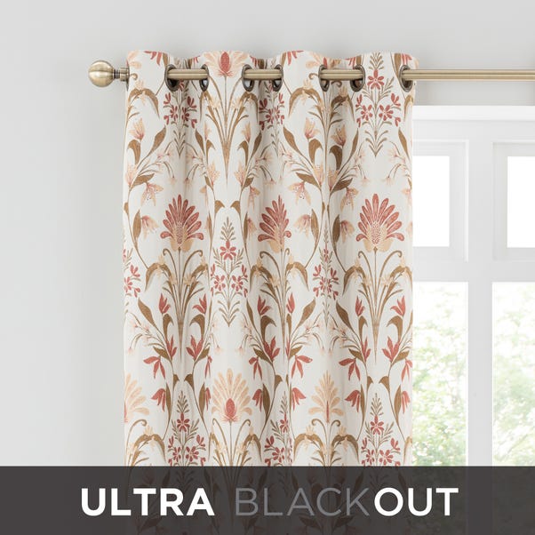 Cadence Red Ultra Blackout Thermal Eyelet Curtains image 1 of 6