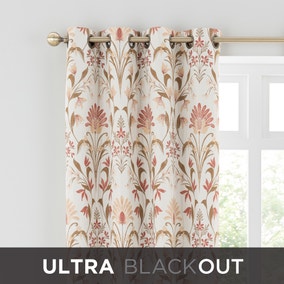 Cadence Red Ultra Blackout Thermal Eyelet Curtains