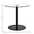 Logan Glass Pedestal Dining Table Black Black