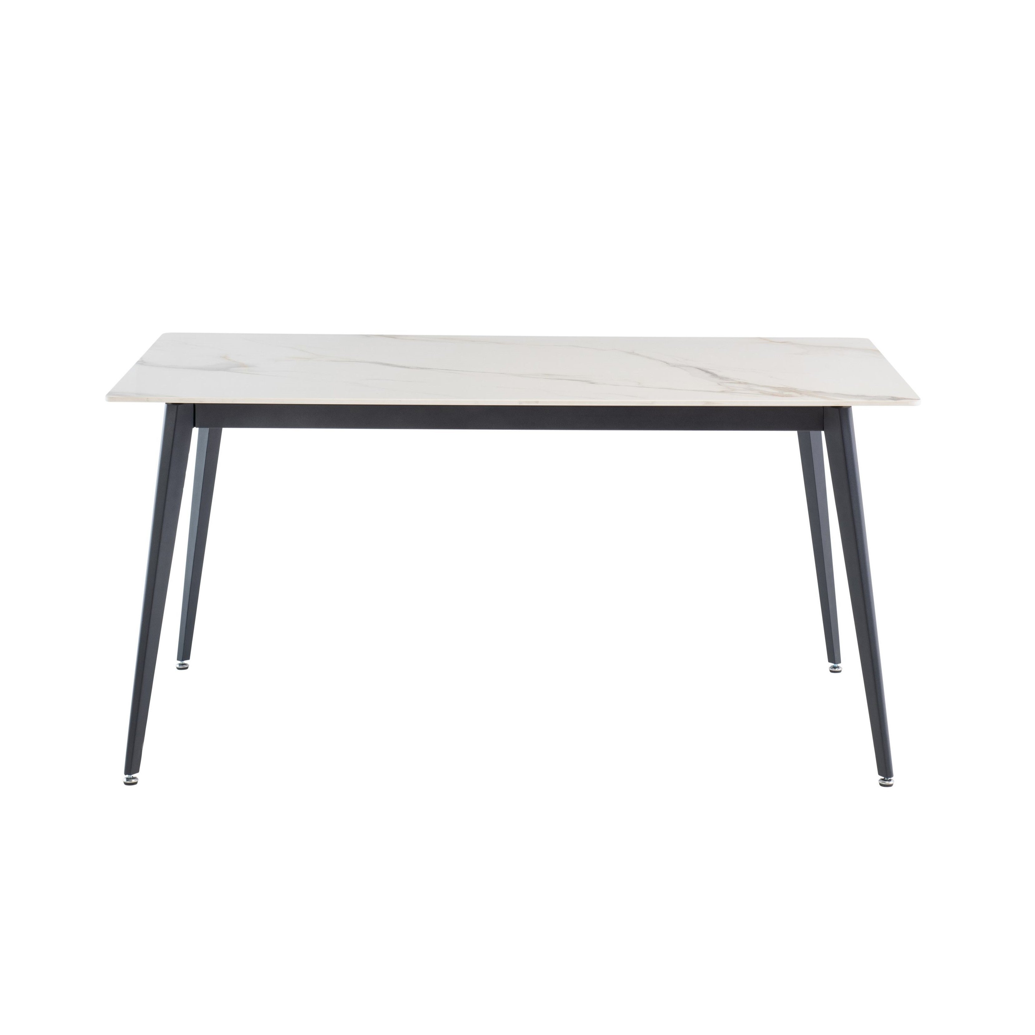 Ivy 6 Seater Dining Table, Sintered Stone Grey