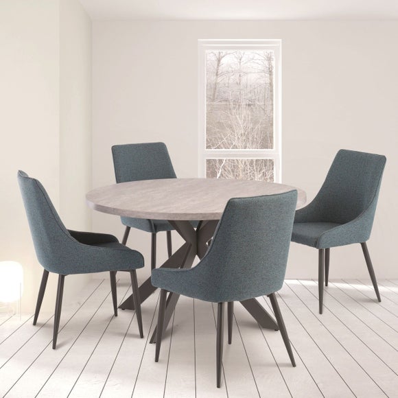 Small grey shop round table