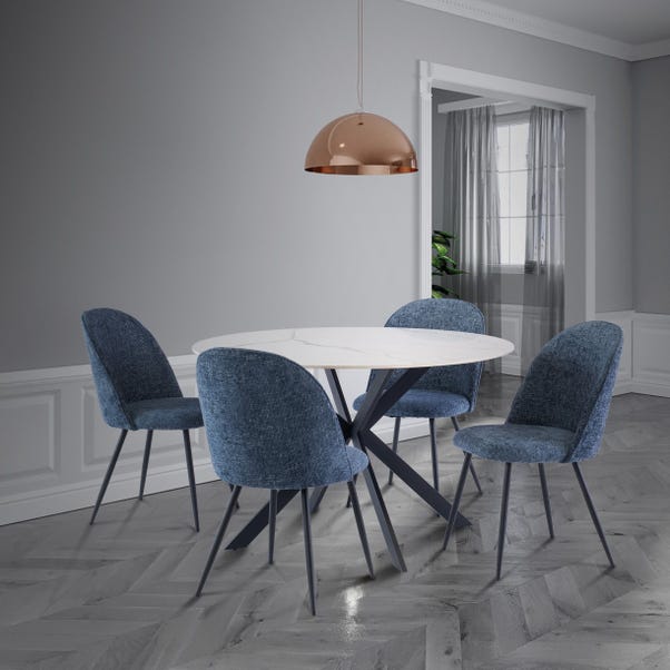 Talia Round 4 Seater Dining Table, Sintered Stone image 1 of 5