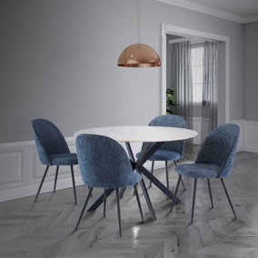 Talia Round 4 Seater Dining Table, Sintered Stone