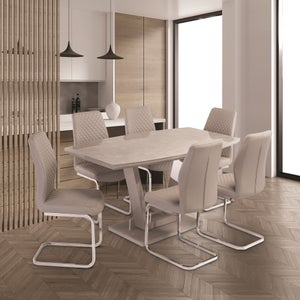 Venice 6 Seater Dining Table- Glass