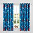Catherine Lansfield Woofing Dogs Blue Eyelet Curtains Blue undefined