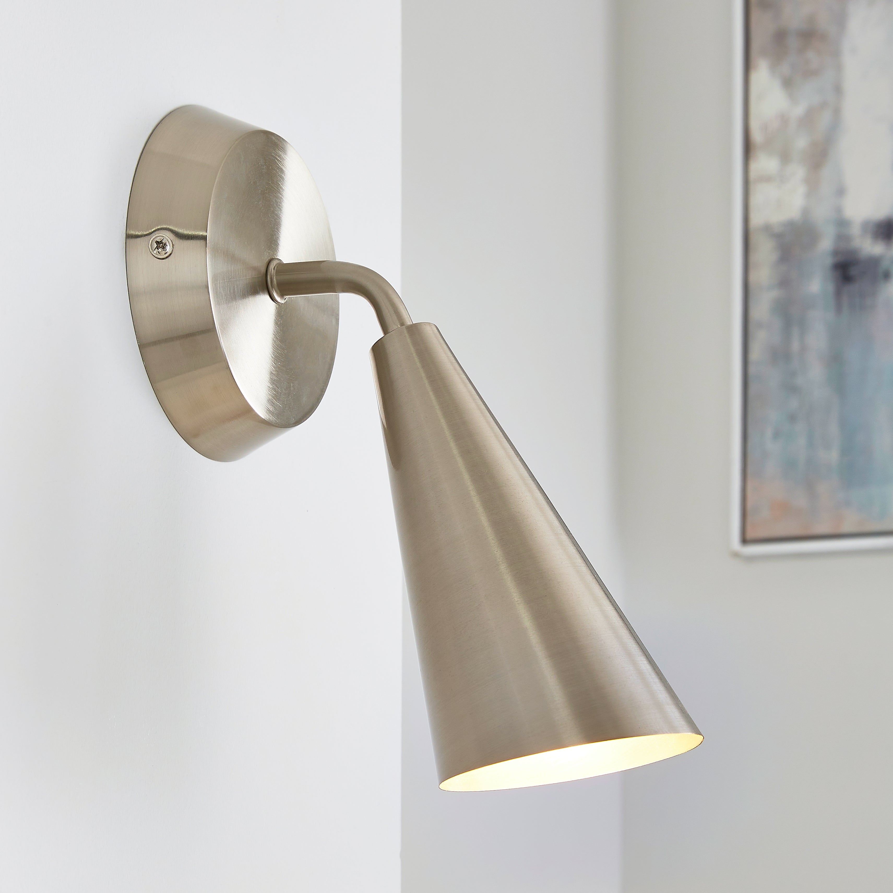 Cone Wall Light Silver