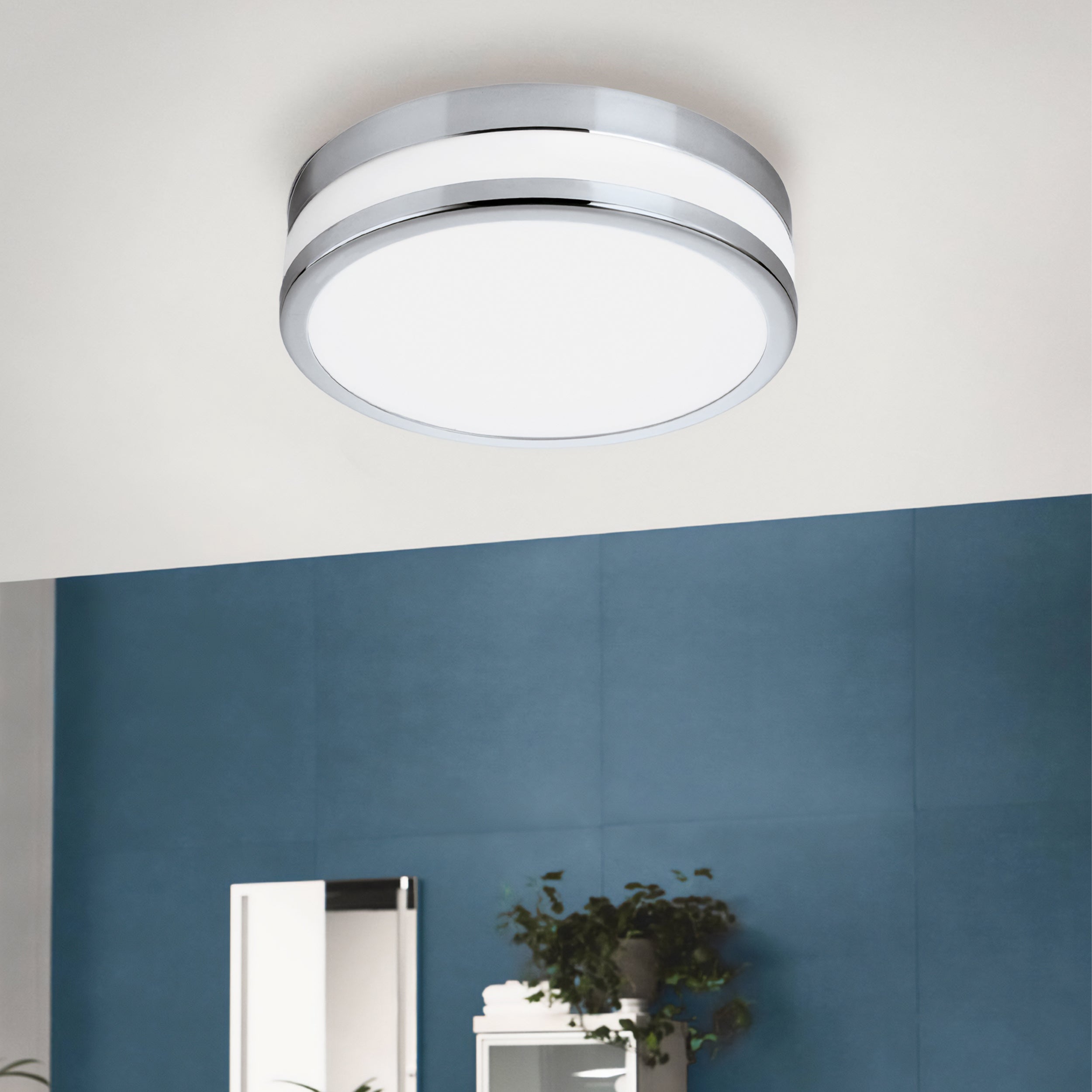 Eglo Palermo Led Ceiling Light Silver