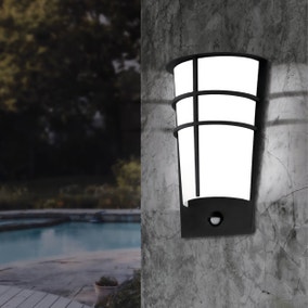 EGLO Breganzo 2 Light LED Sensor Outdoor Wall Lamp