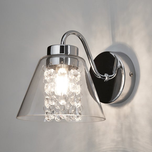 Dunelm wall shop lights chrome