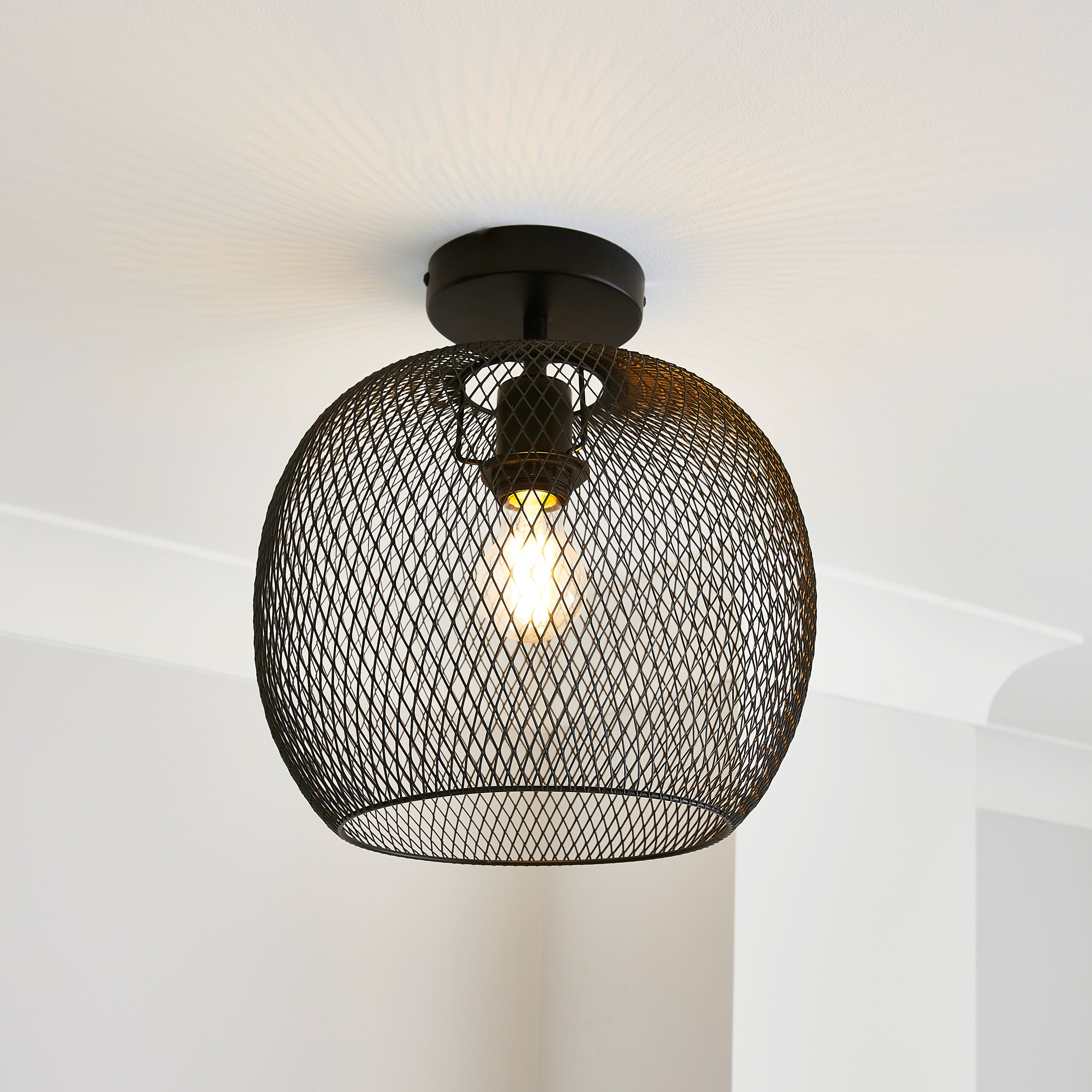 Harrison 1 Light Flush Ceiling Fitting | Dunelm