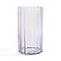 Glass Scalloped Vase Lilac Clear