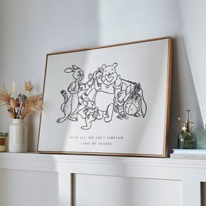 Disney Winnie And Friends Framed Canvas