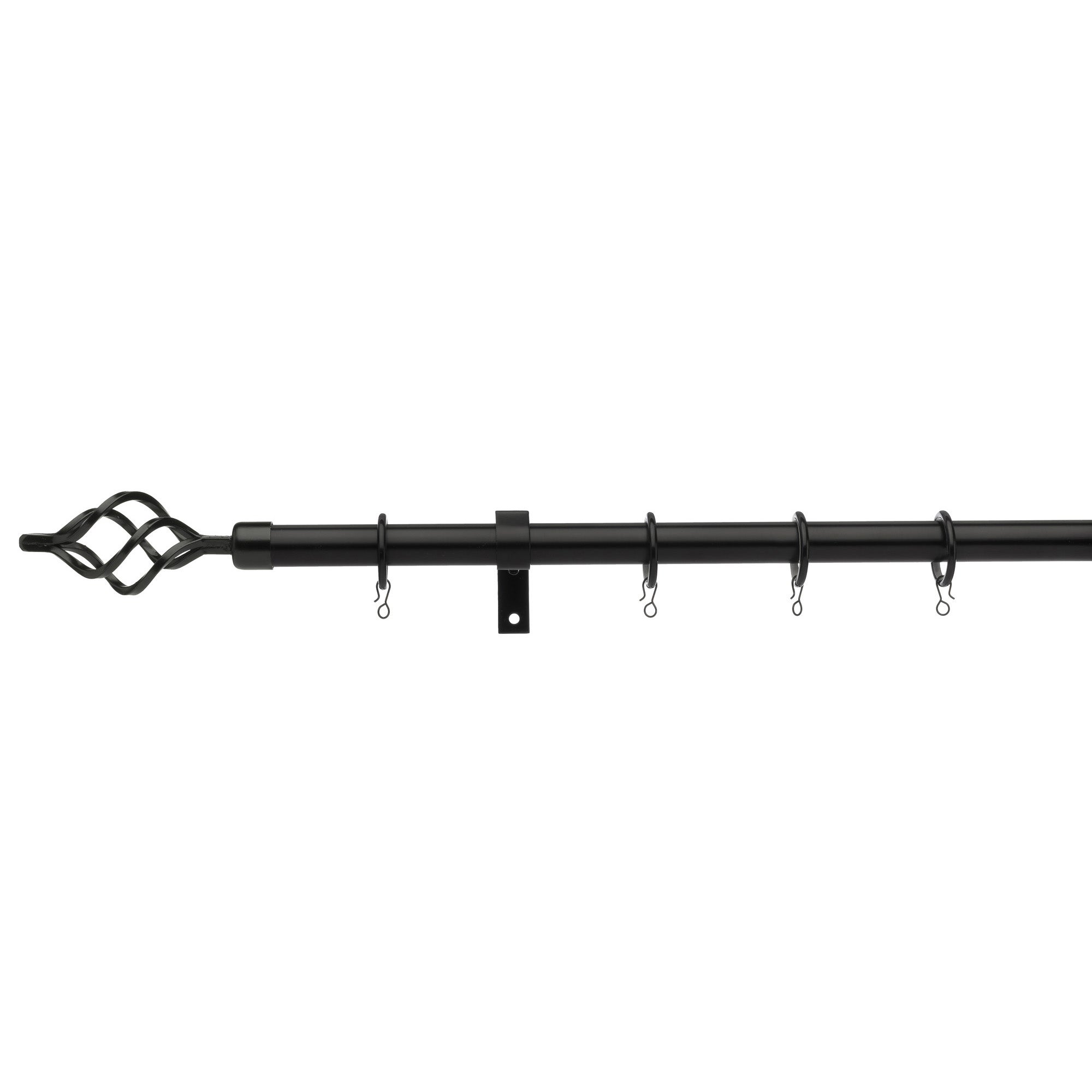 Universal Cage 19mm Fixed Curtain Pole Black