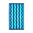 Blue Wave Stripe Beach Towel XL Blue