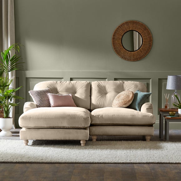 Martha Vintage Velvet Corner Chaise