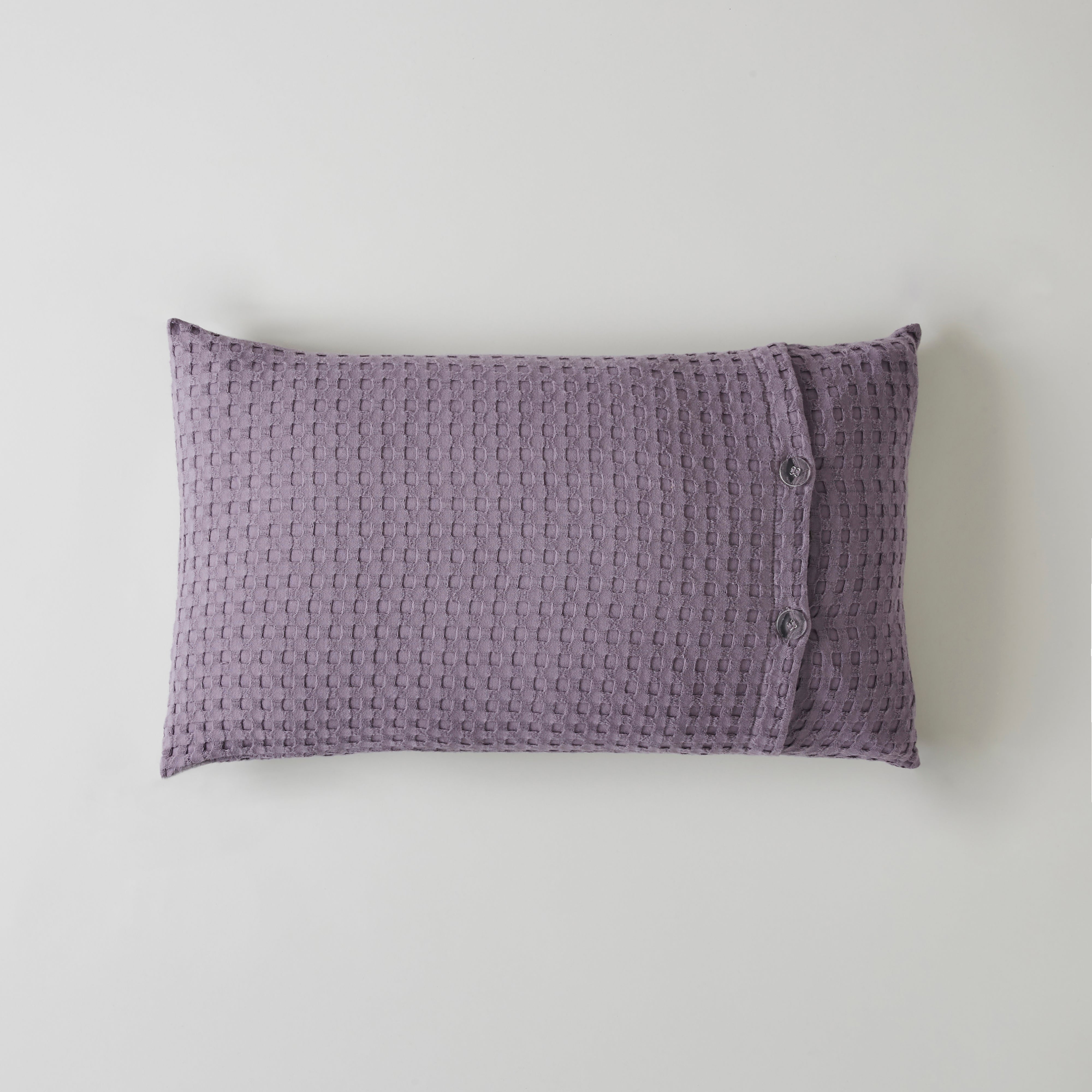 Remade 100 Recycled Waffle Boudoir Cushion Lilac