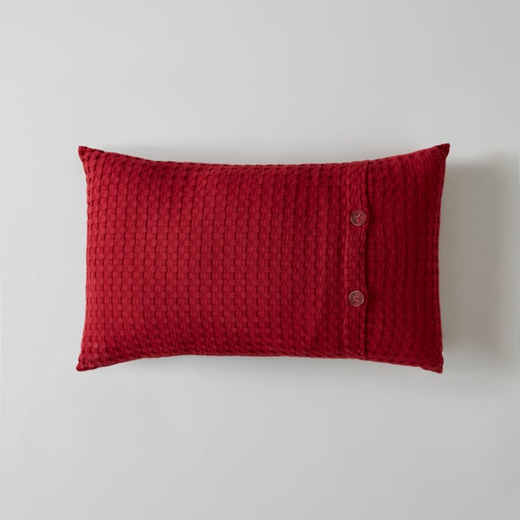 Dunelm red cushions sale