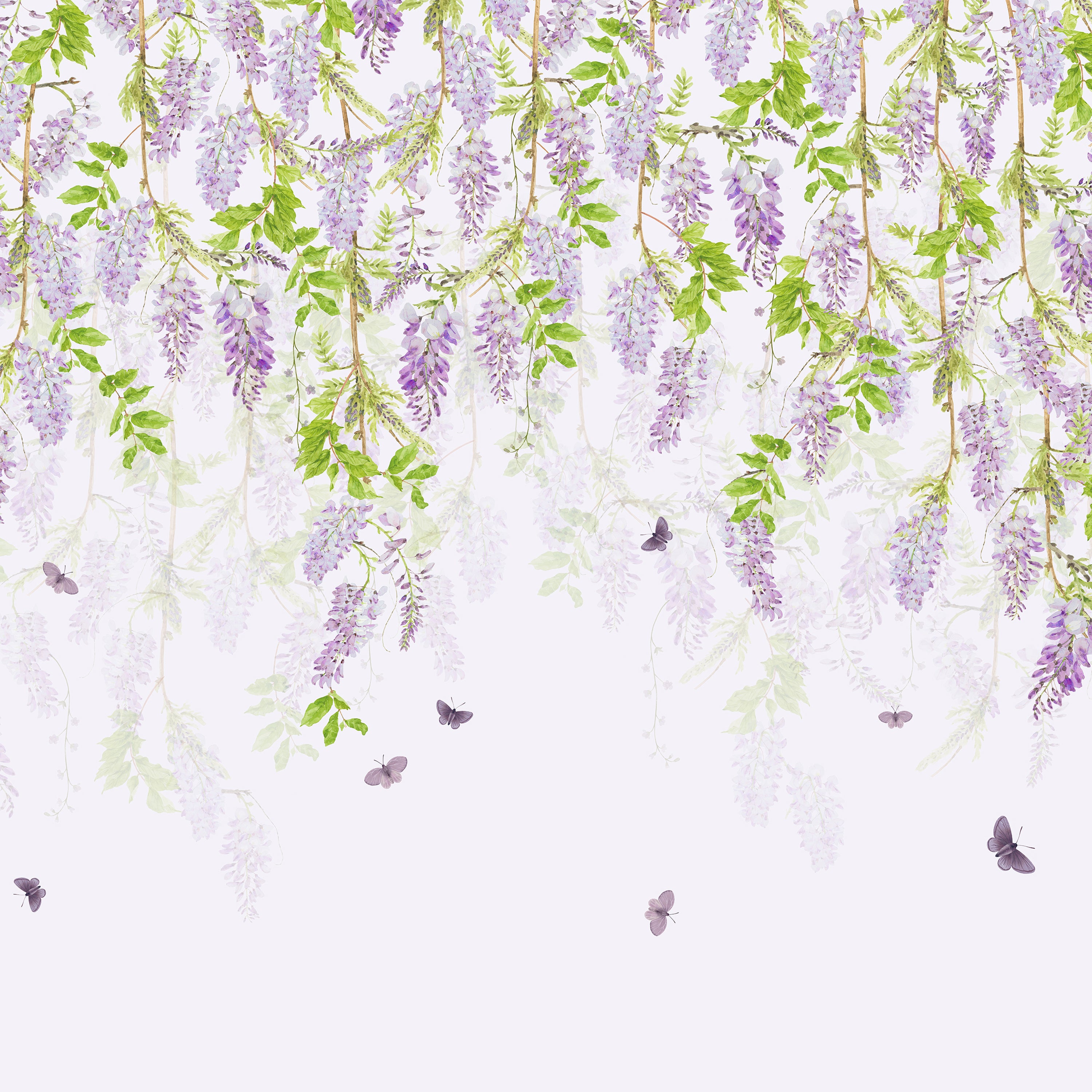 Whispering Wisteria Lavender Mural | Dunelm